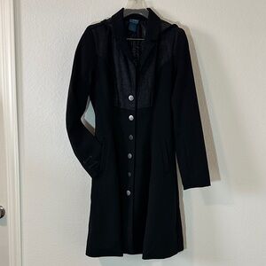 Harry Potter Hot Topic Coat - Med, Deathly Hallows Buttons, Hooded Wizard Trench